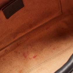 Pre Owned Gucci Black Matelassé Leather Small GG Marmont Camera Bag