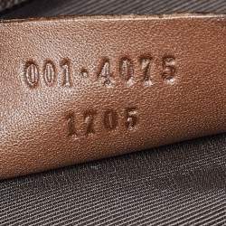 Pre Owned Gucci Brown GG Fabric and Leather Jackie O Hobo