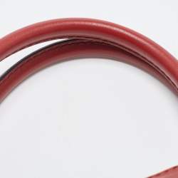 Pre Owned Gucci Burgundy/Beige Diamond Canvas and Leather Medium Sukey Tote