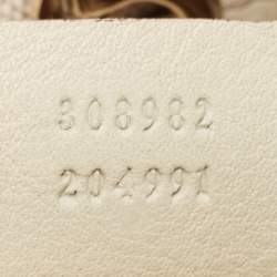 Pre Owned Gucci White Leather Medium Chain Soho Shoulder Bag