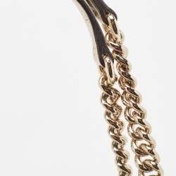 Pre Owned Gucci White Leather Medium Chain Soho Shoulder Bag