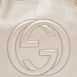 Gucci Pale Gold Leather Medium Soho Chain Tote