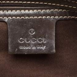 Gucci Beige/Brown GG Supreme Canvas and Leather Medium Joy Boston Bag