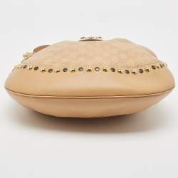 مملوكة مسبقًا Gucci Beige Guccissima Leather Babouska Heart Hobo