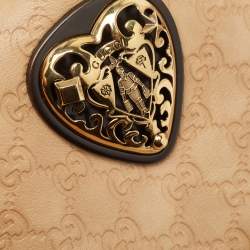 مملوكة مسبقًا Gucci Beige Guccissima Leather Babouska Heart Hobo