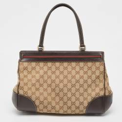 مملوكة مسبقًا حقيبة يد توتس غوتشي مايفير جلد غوتشيسيما بيج فاتح مزينة فيونكة متوسطة