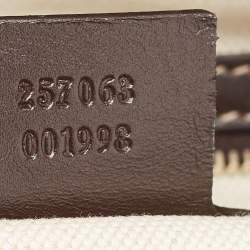 مملوكة مسبقًا حقيبة يد توتس غوتشي مايفير جلد غوتشيسيما بيج فاتح مزينة فيونكة متوسطة