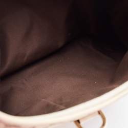 Pre Owned Gucci Beige GG Canvas and Leather Medium Abbey D-Ring Hobo