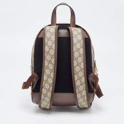 Pre Owned Gucci Beige/Ebony GG Supreme Coated Canvas Small Ophidia Backpack