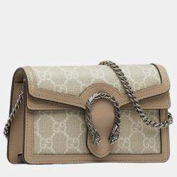 Gucci Brown Canvas Super Mini GG Canvas Dionysus Crossbody Bag