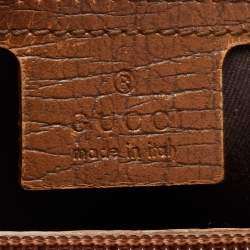 مملوكة مسبقًا Gucci Brown/Beige GG Canvas And Leather Bamboo Tote