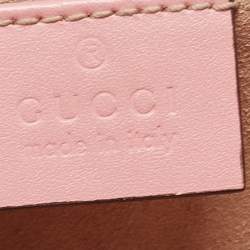 Pre Owned Gucci Pink Guccissima Leather Small Padlock Shoulder Bag