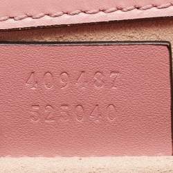 Pre Owned Gucci Pink Guccissima Leather Small Padlock Shoulder Bag