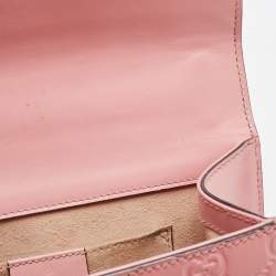 Pre Owned Gucci Pink Guccissima Leather Small Padlock Shoulder Bag