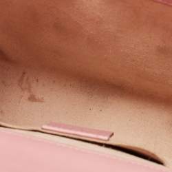 Pre Owned Gucci Pink Guccissima Leather Small Padlock Shoulder Bag