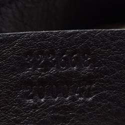Pre Owned Gucci Beige/Black GG Canvas and Leather Hobo