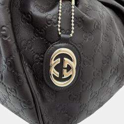 Pre Owned Gucci Dark Brown Leather Cimaline Shoulder Bag (364843)
