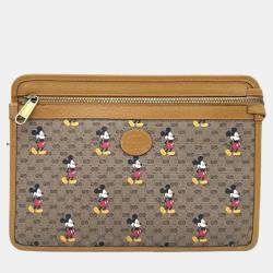 Gucci Brown GG Canvas Disney Clutch Bag