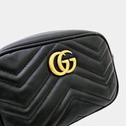 Pre Owned Gucci Marmont Matelasse Mini Cross Bag (448065)