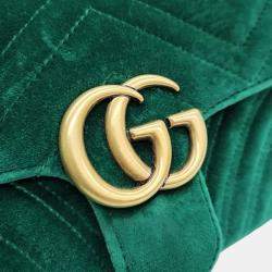 Pre Owned Gucci Matrasse Velvet Shoulder Bag (446744)