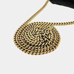 Pre Owned Gucci Black Leather GG Marmont Mini Bag