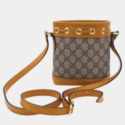 Pre Owned Gucci x EXO KAI ophidia printed GG coated canvas mini bucket bag
