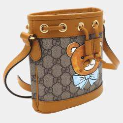 Pre Owned Gucci x EXO KAI ophidia printed GG coated canvas mini bucket bag