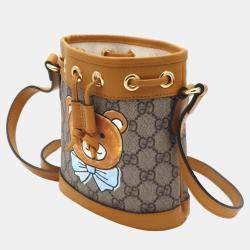 Pre Owned Gucci x EXO KAI ophidia printed GG coated canvas mini bucket bag