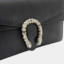 Gucci Black Leather Dionysus Shoulder Bag 