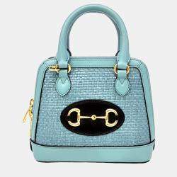 Gucci Blue Horsebit 1955 Mini Top Handle Bag 