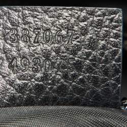 Pre Owned Gucci Black GG Nylon and Leather Top Zip Tote