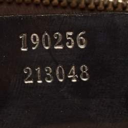 Pre Owned Gucci Beige/Metallic GG Canvas and Leather Pop Bamboo Top Handle Bag