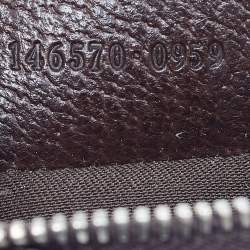 Gucci Beige/Brown GG Canvas and Leather Zip Pouch