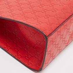 Gucci Red Guccissima Leather Emily Chain Shoulder Bag