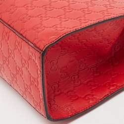 Gucci Red Guccissima Leather Emily Chain Shoulder Bag