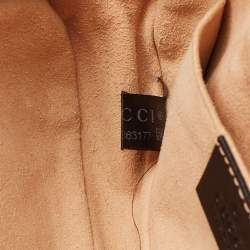 Pre Owned Gucci Black Matelassé Leather GG Marmont Belt Bag