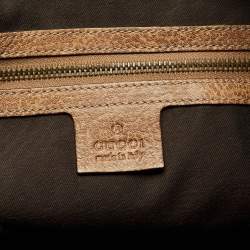 Pre Owned Gucci Beige/Brown GG Canvas and Leather Large New Pelham Shoulder Bag