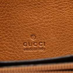 Gucci Beige GG Canvas and Leather Tassel Zip Around Wallet
