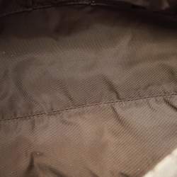 Pre Owned Gucci Beige/Black GG Supreme Canvas and Leather Diaper Messenger Bag