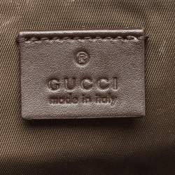 Pre Owned Gucci Beige/Black GG Supreme Canvas and Leather Diaper Messenger Bag