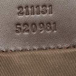 Pre Owned Gucci Beige/Black GG Supreme Canvas and Leather Diaper Messenger Bag