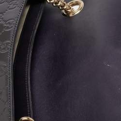 Pre Owned Gucci Purple Guccissima Patent Leather Medium Emily Chain Shoulder Bag