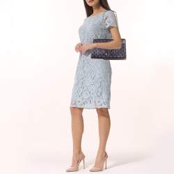 Pre Owned Gucci Purple Guccissima Patent Leather Medium Emily Chain Shoulder Bag