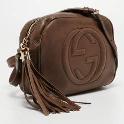 مملوكة مسبقًا Gucci Brown Leather Small Soho Disco Crossbody Bag