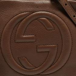 مملوكة مسبقًا Gucci Brown Leather Small Soho Disco Crossbody Bag