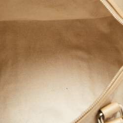 Pre Owned Gucci Gold GG Imprime Canvas and Leather Medium Joy Boston Bag