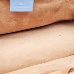 Pre Owned Gucci Blue Floral Embroidered Leather Medium Sylvie Top Handle Bag