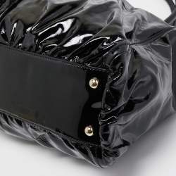 Pre Owned Gucci Black Patent Leather D Ring Tote