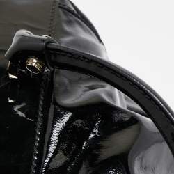 Pre Owned Gucci Black Patent Leather D Ring Tote