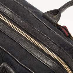 Pre Owned Gucci Black GG Canvas and Leather Princy Bag